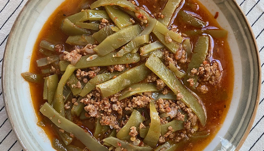 kıymalı taze fasulye tarifi