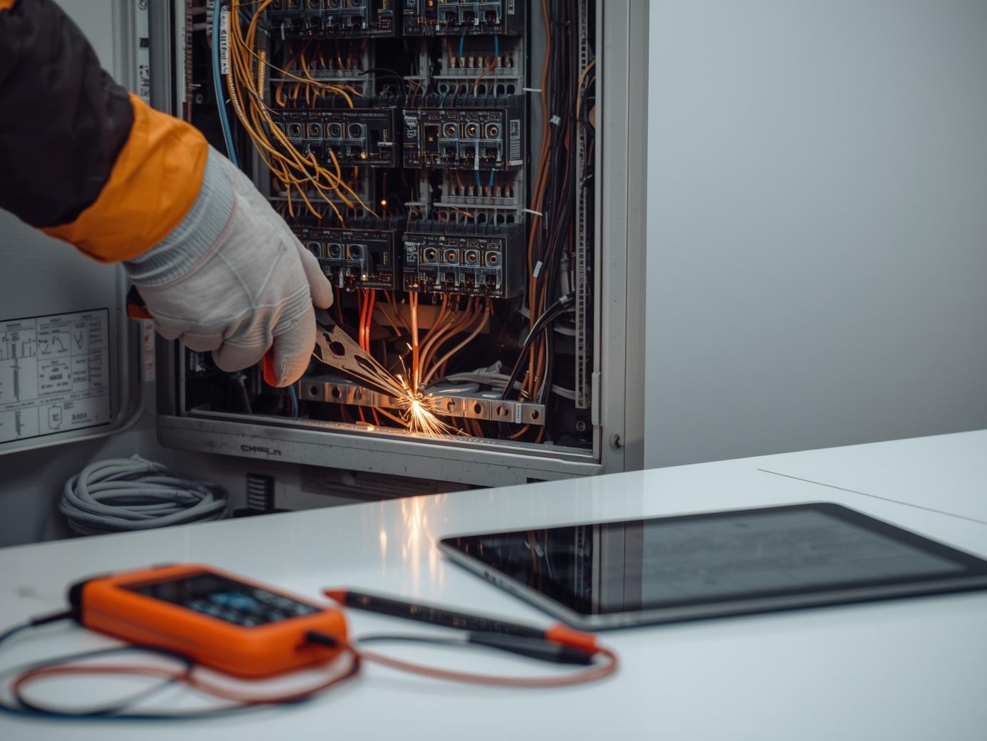 Elektrikçi işçilik fiyatları – Usta priz ve kablo bağlantısı yaparken