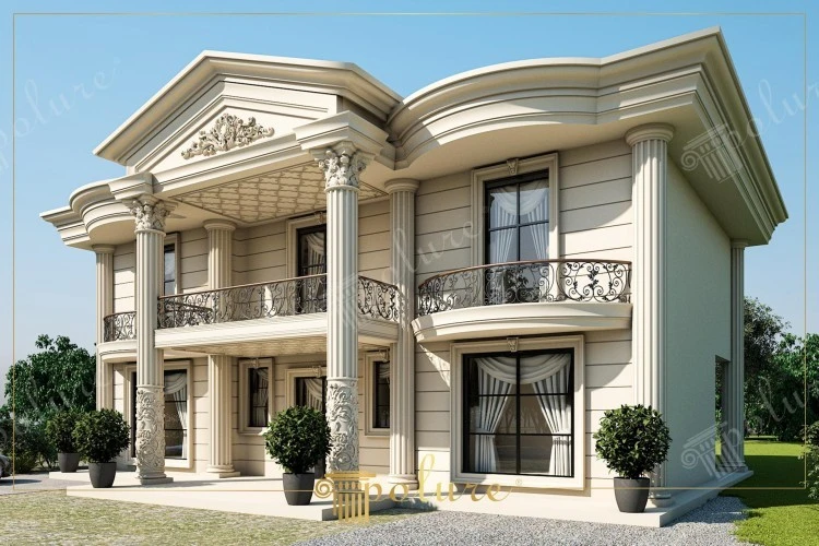 Modern Betonarme Dubleks: Yuvarlak ve Minimalist Tasarımlar