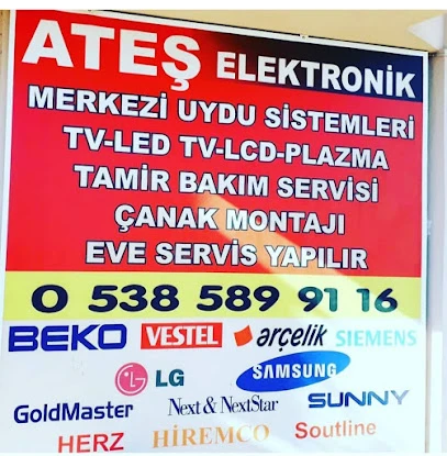 Ateş Elektronik Televizyoncu & Uyducu & Çanak Anten Tamir Ateş Elektronik Televizyoncu & Uyducu & Çanak Anten Tamir