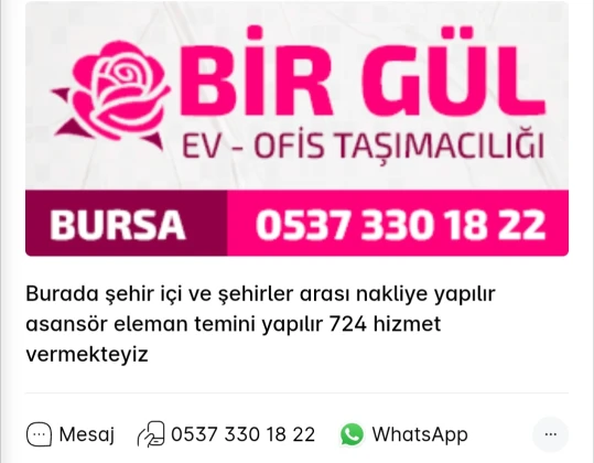 Bir Gül 🌹 Taşımacılık Bir Gül 🌹 Taşımacılık