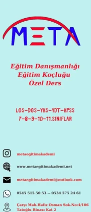 Meta Eğitim Danışmanlığı Ve Özel Ders Meta Eğitim Danışmanlığı Ve Özel Ders