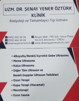 Uzm.dr. Şenay Yener Öztürk Klinik Uzm.dr. Şenay Yener Öztürk Klinik
