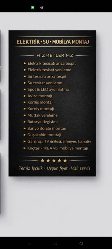 Kuzenler Elektrik Su Ve Mobilya Montaj