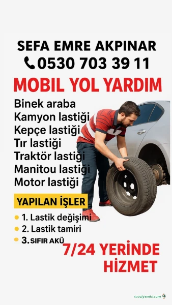 Akpınar Group Antalya Mobil Oto Lastik Tamiri 7/24 Antalyanin Tum İlçelerine
