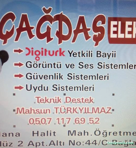 Çağdaş Elektronik (Güvenlik Sistemleri, Tv Tamiri, Çanak Anten, Oto Teyp) Çağdaş Elektronik (Güvenlik Sistemleri, Tv Tamiri, Çanak Anten, Oto Teyp)