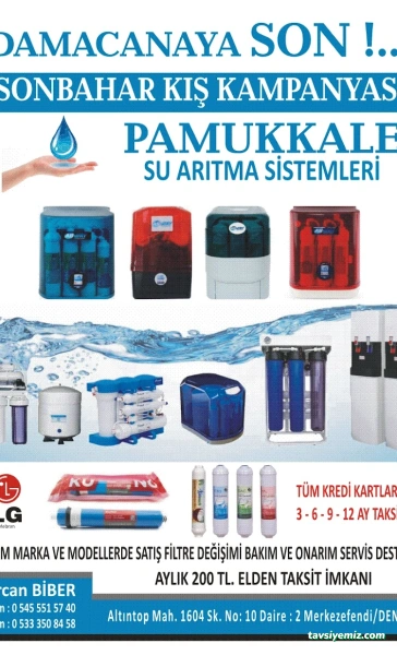 Denizli Pamukkale Su Arıtma Sistemleri Denizli Pamukkale Su Arıtma Sistemleri