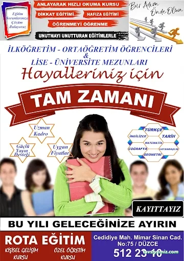 Düzce Rota Eğitim - Kişisel Gelişim & Özel Öğretim Kursu Düzce Rota Eğitim - Kişisel Gelişim & Özel Öğretim Kursu