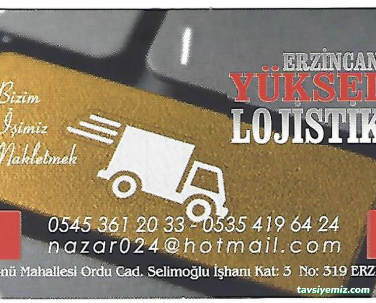 Erzincan Yüksel Lojistik Ve Nakliyat Erzincan Yüksel Lojistik Ve Nakliyat