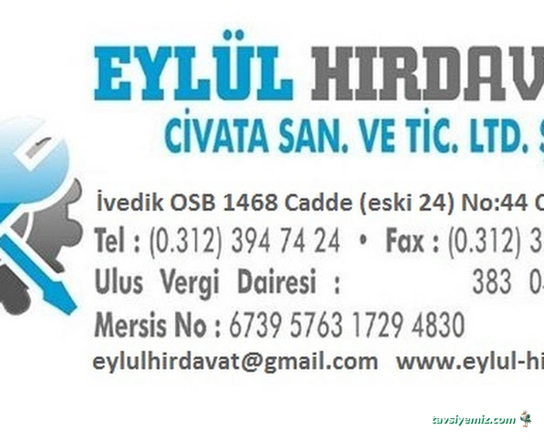 Eylül Hırdavat Civata San. Tic. Ltd Şti Eylül Hırdavat Civata San. Tic. Ltd Şti