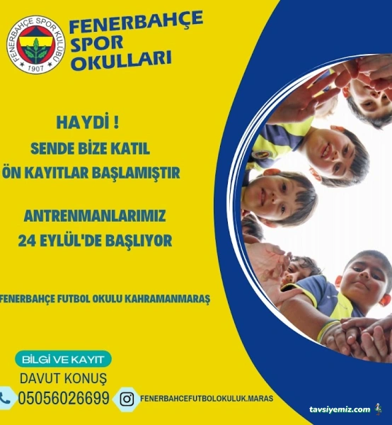 Fenerbahçe Futbol Okulu Kahramanmaraş Fenerbahçe Futbol Okulu Kahramanmaraş