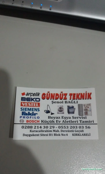 Gündüz Teknik Tamir Servisi Gündüz Teknik Tamir Servisi