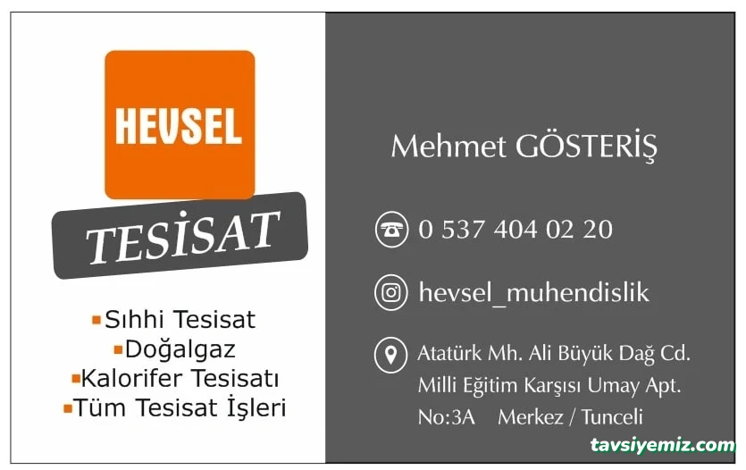 Hevsel Tesisat Hevsel Tesisat
