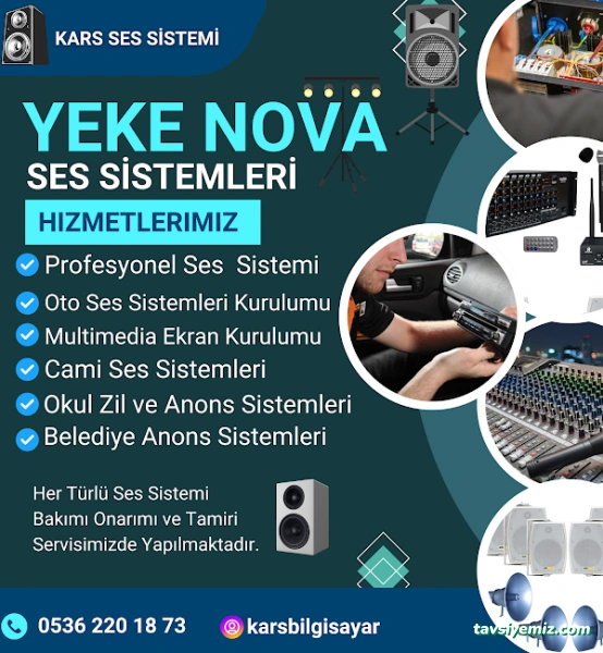 Kars Yeke Nova Ses Bilgisayar Ve Güvenlik Kamerası Sistemleri Kars Yeke Nova Ses Bilgisayar Ve Güvenlik Kamerası Sistemleri