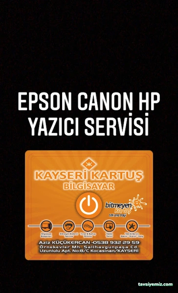 Kayseri Kartuş Bilgisayar Kayseri Kartuş Bilgisayar