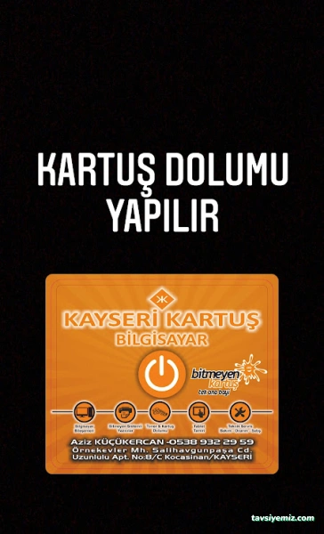Kayseri Kartuş Bilgisayar Kayseri Kartuş Bilgisayar