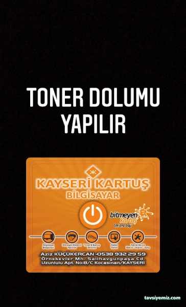 Kayseri Kartuş Bilgisayar Kayseri Kartuş Bilgisayar
