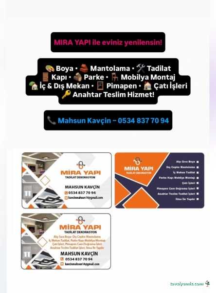 Mira _Yapı_Tadilat_Dekorasyon Mira _Yapı_Tadilat_Dekorasyon