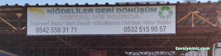Niğdeliler Geri Dönüşüm Ve Metal Hurdacılık